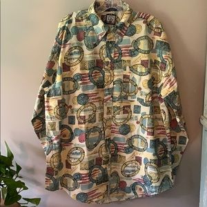 Funky Fun Men’s shirt XL Travel Retro Vintage NEW
